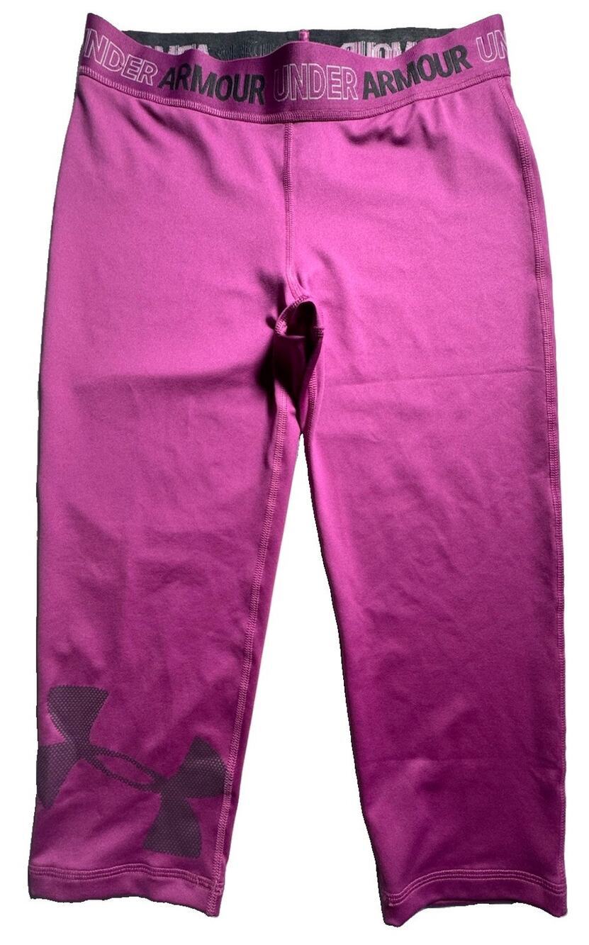 Under Armour Girls Youth XL Pink Capri Leggings Athletic